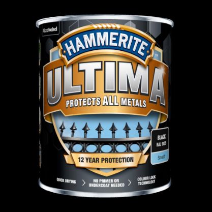 Vis detaljer for HAMMERITE ULTIMA SMOOTH BLACK 0,75L https://cdn.byggtjeneste.no/nobb/6f0714d2-5286-42a3-9495-8ee5af50a6ae/Original