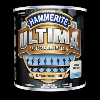 Vis detaljer for HAMMERITE ULTIMA SMOOTH WHITE 0,25L https://cdn.byggtjeneste.no/nobb/c6ea45a0-5e5c-4423-8afa-9ff4a3fedad9/Original