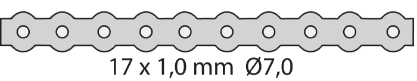 Vis detaljer for PROFILBÅND 17X1,0/7,0 HULL 10M 26810515