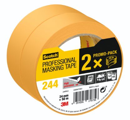 Vis detaljer for MASKERINGSTAPE 244PRO02 2X24MMX50M 51916196