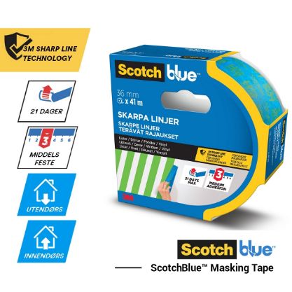 Vis detaljer for MASKERINGSTAPE 2093 36MM X 41M 60069222