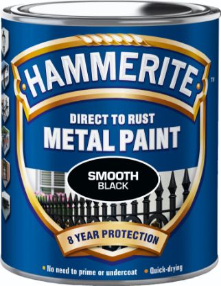 Vis detaljer for HAMMERITE SMOOTH SVART 0,25L 42408826