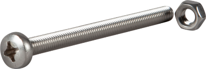 Vis detaljer for MASKINSKRUE M/MUTTER PH M6X80 A4-10 60122029