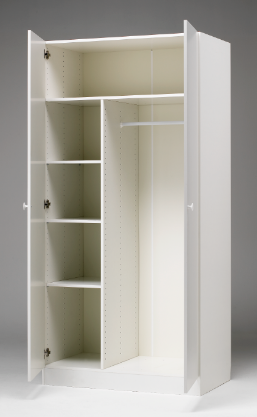 Vis detaljer for GARDEROBE 100CM KOMBIINNREDNING 60073497